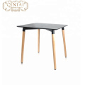 simple wooden leg MDF dining square table